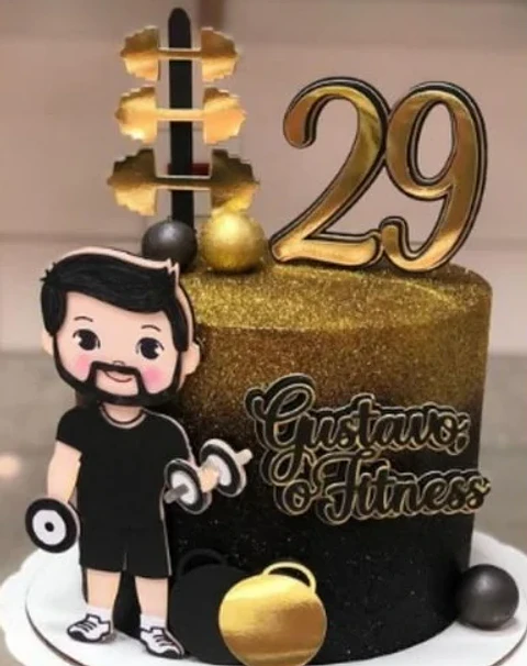 Arquivo Topo de Bolo Gustavo o Fitness