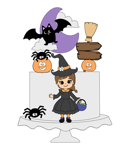 Arquivo Topo de Bolo Bruxinha