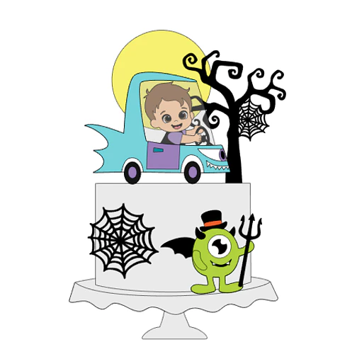 Arquivo Topo de Bolo Monster Bebê