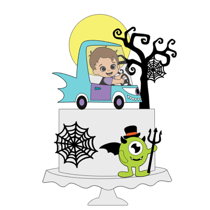 Arquivo Topo de Bolo Monster Bebê 1