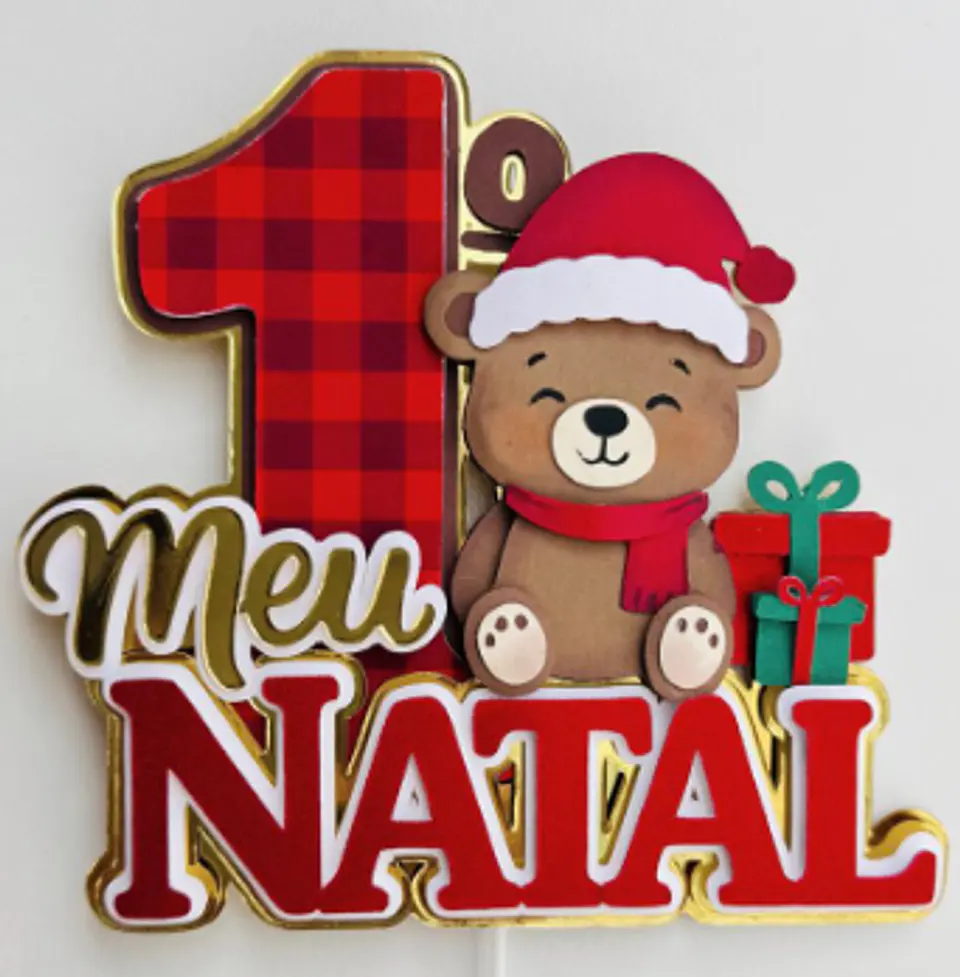 Arquivo Topo de Bolo Meu Primeiro Natal 1