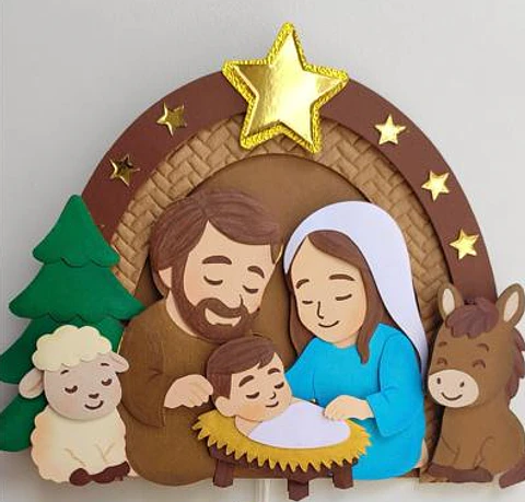 Arquivo Topo de Bolo Natal Cristão