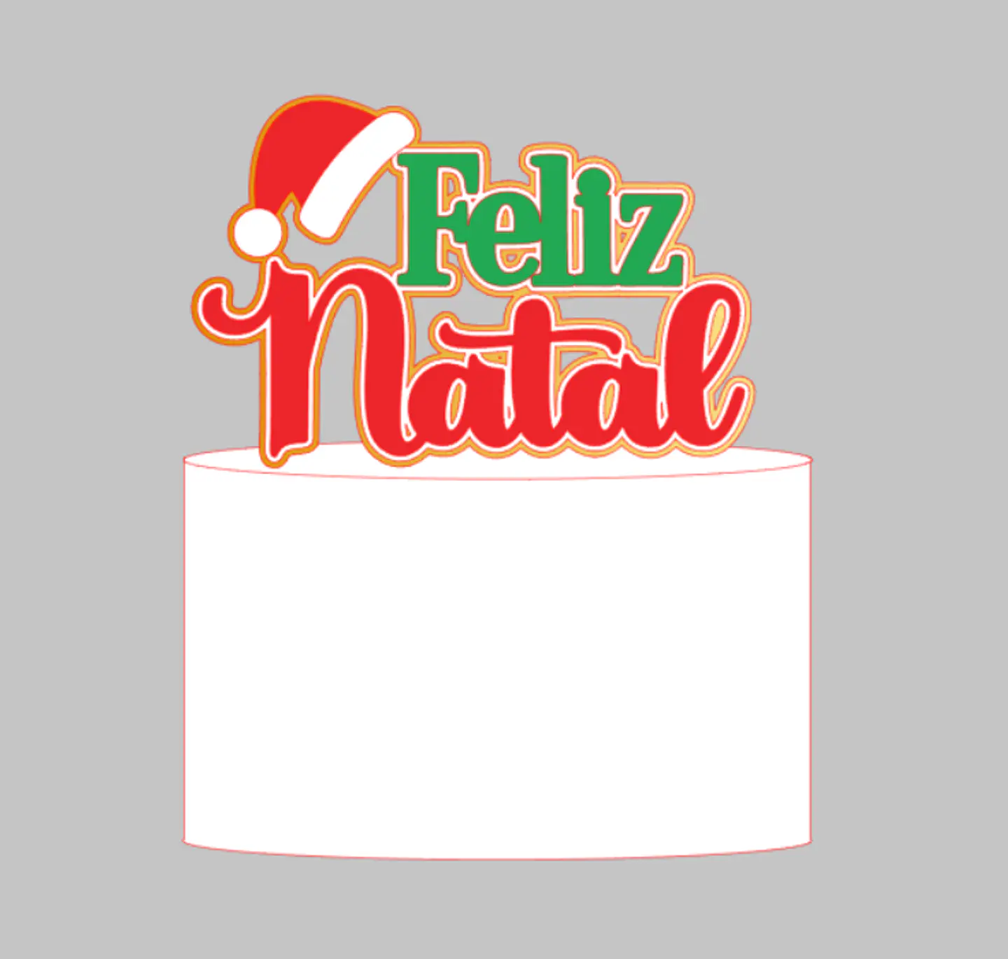Arquivo Topo de Bolo Feliz Natal 1