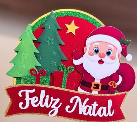 Arquivo Topo de Bolo Feliz Natal 2