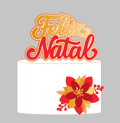 Arquivo Topo de Bolo Feliz Natal