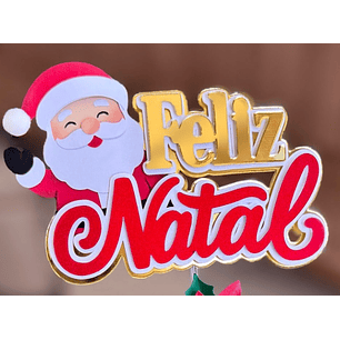 Arquivo Topo de Bolo Feliz Natal 