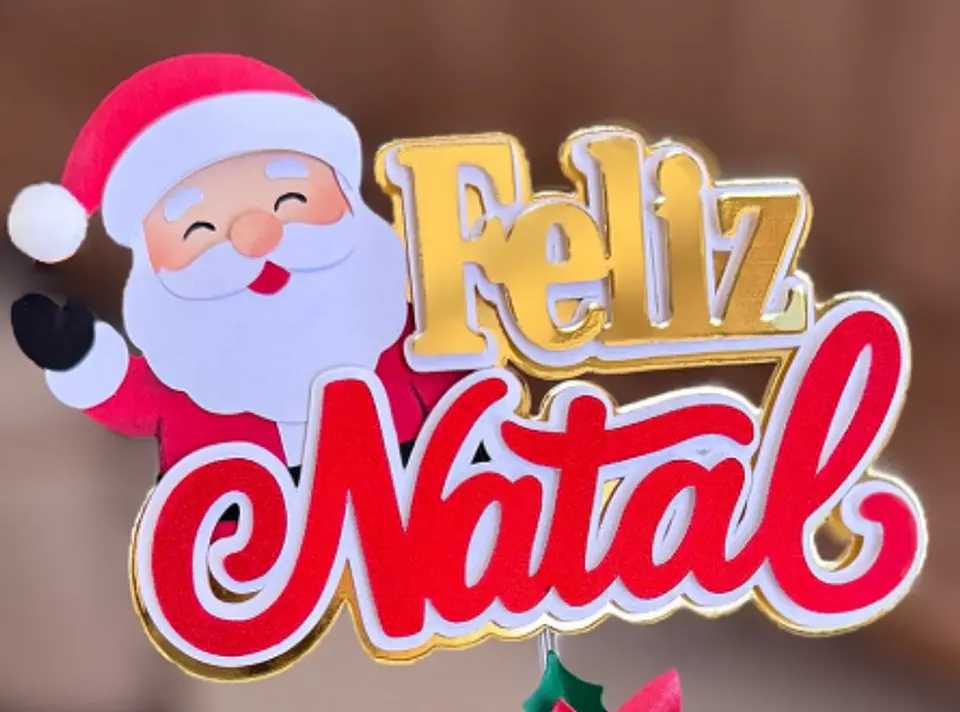 Arquivo Topo de Bolo Feliz Natal  1