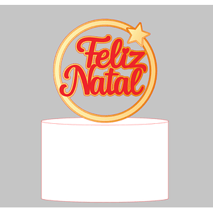 Arquivo Topo de Bolo Circular Feliz natal