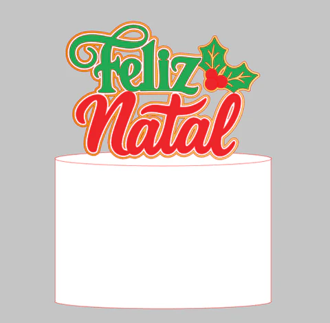 Arquivo Topo de Bolo Feliz Natal com Amor