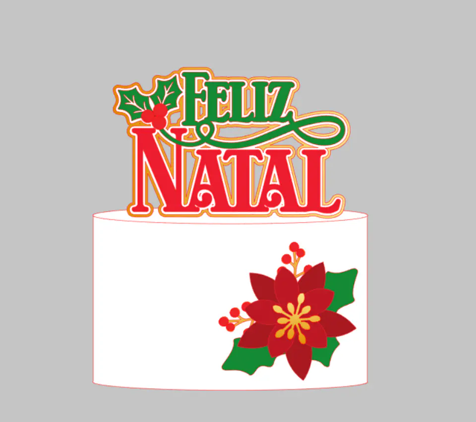 Arquivo Topo de Bolo Feliz Natal 1