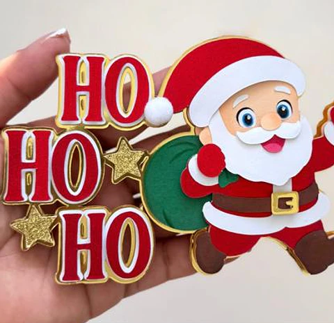 Arquivo Topo de Bolo Natal Ho-Ho-Ho