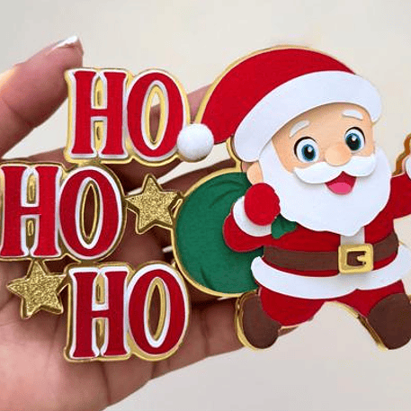 Arquivo Topo de Bolo Natal Ho-Ho-Ho 1