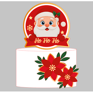 Arquivo Topo de Bolo Natal Ho-Ho-Ho