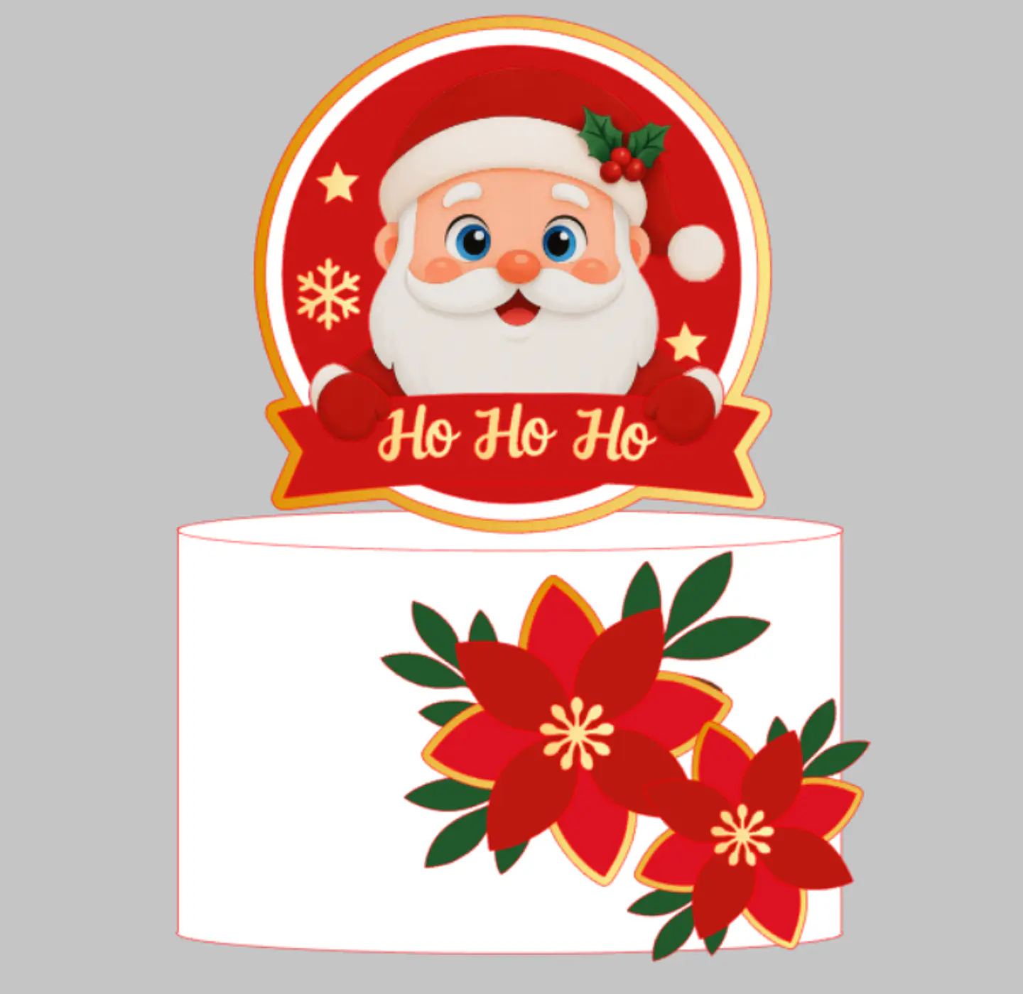 Arquivo Topo de Bolo Natal Ho-Ho-Ho 1