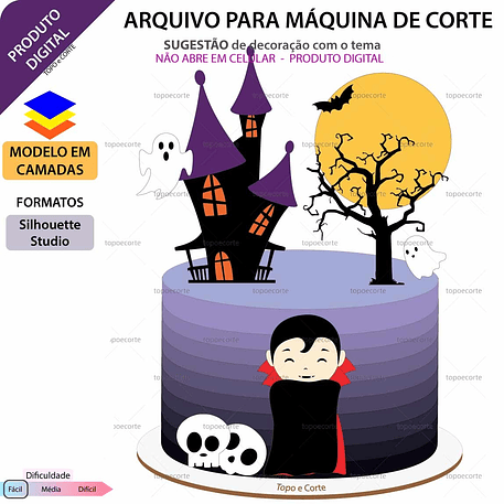 Arquivo Topo de Bolo Vampiro 1