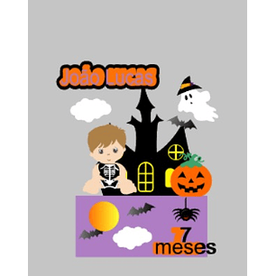 Arquivo Topo de Bolo Halloween Bebê - EM CAMADAS