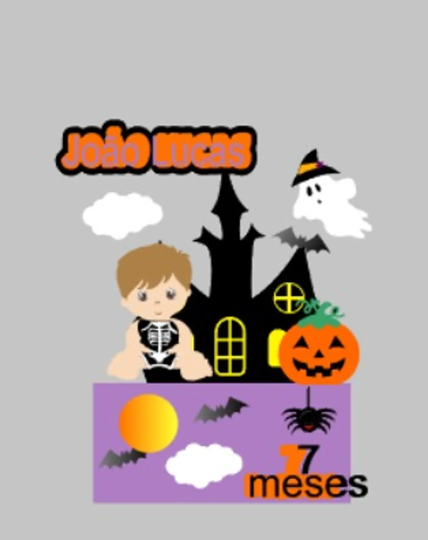 Arquivo Topo de Bolo Halloween Bebê - EM CAMADAS 1