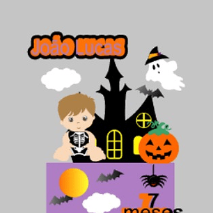 Arquivo Topo de Bolo Halloween Bebê - EM CAMADAS