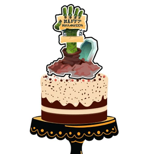 Arquivo Topo de Bolo Halloween Cemitério