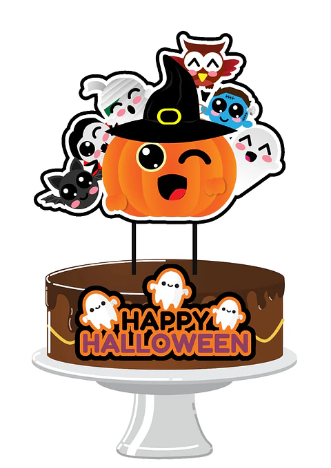 Arquivo Topo de Bolo Halloween Cute
