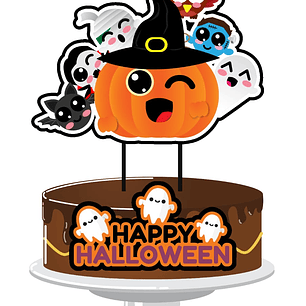 Arquivo Topo de Bolo Halloween Cute