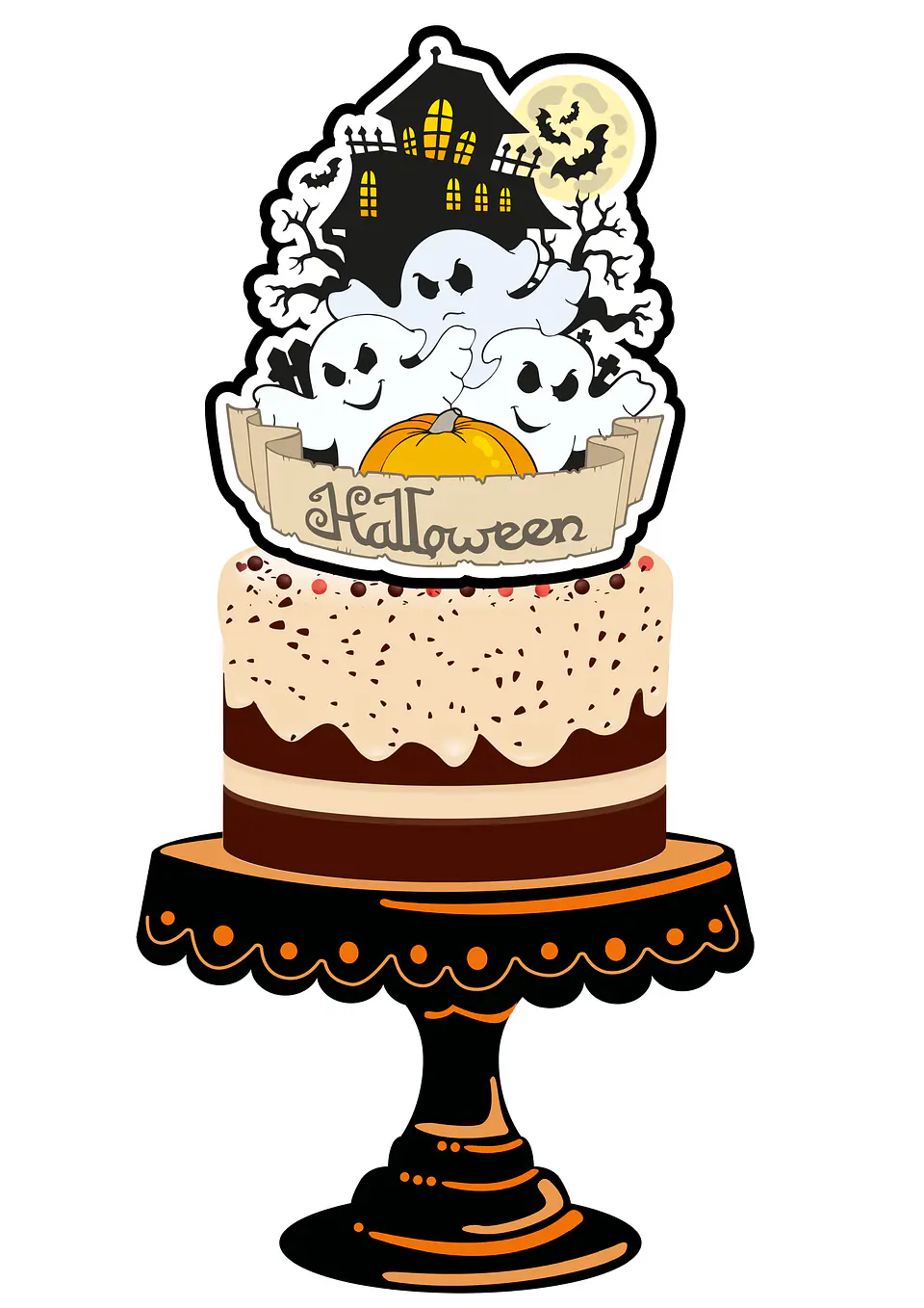 Arquivo Topo de Bolo Halloween Fantasmas 1