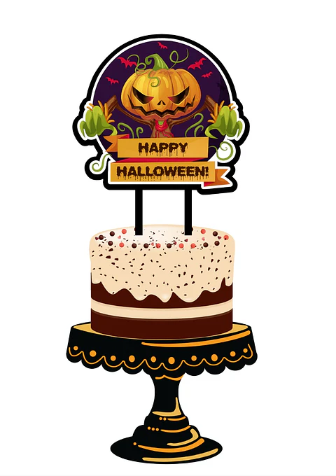 Arquivo Topo de Bolo Halloween Abóbora