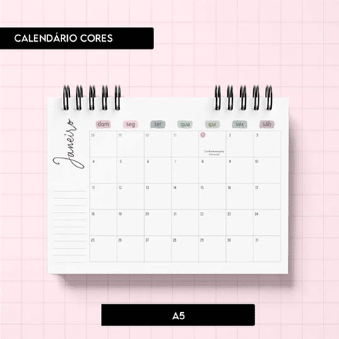 Arquivo Calendário Cores 2026 - Trilha de Papel
