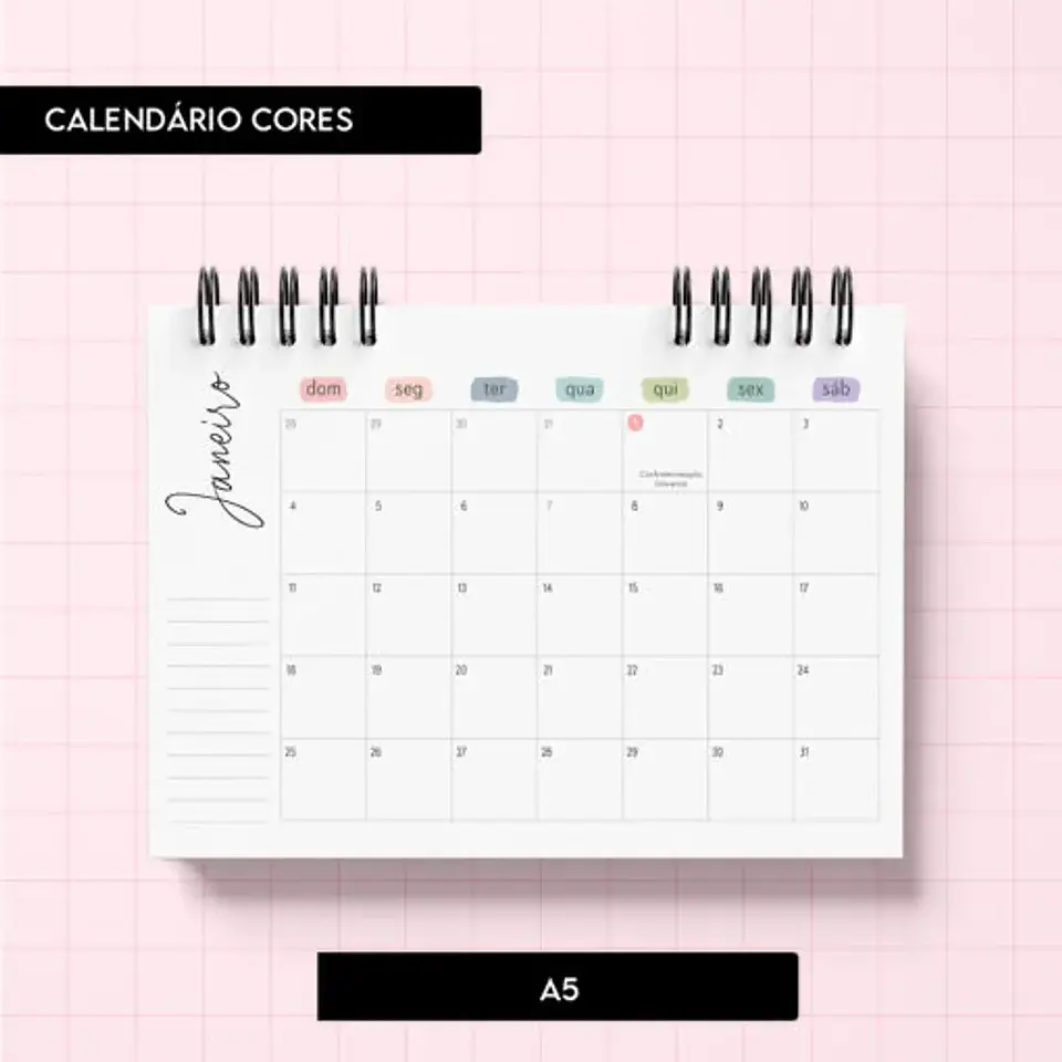 Arquivo Calendário Cores 2026 - Trilha de Papel 1