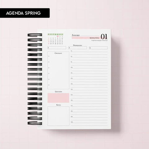 Arquivo Agenda Spring A5 2026 - TRILHA DE PAPEL