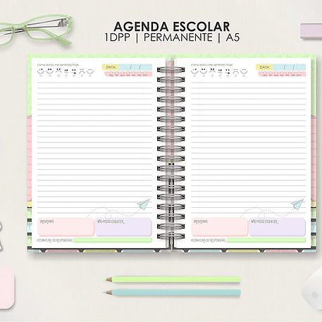 Arquivo Combo Agendas Escolares A5 - Moldes da Lê 3