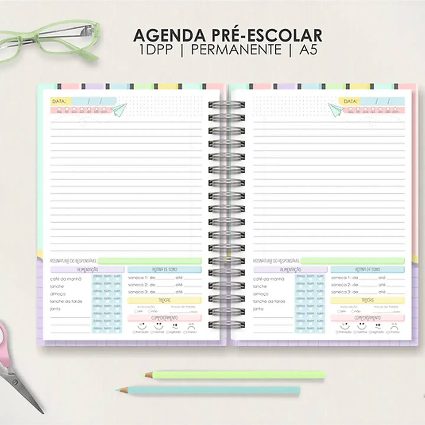 Arquivo Combo Agendas Escolares A5 - Moldes da Lê 7