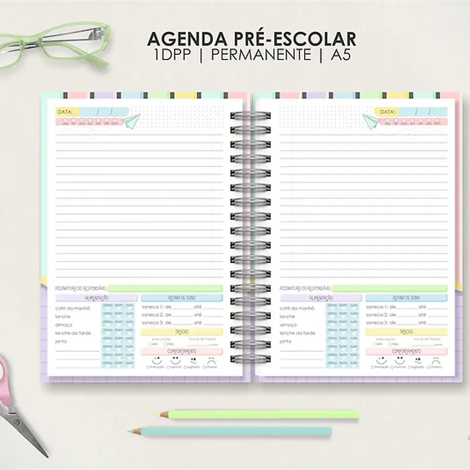 Arquivo Combo Agendas Escolares A5 - Moldes da Lê 7