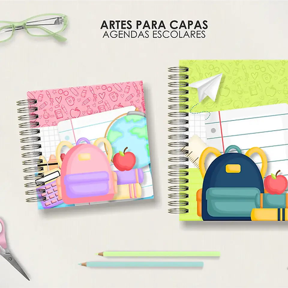 Arquivo Combo Agendas Escolares A5 - Moldes da Lê 10