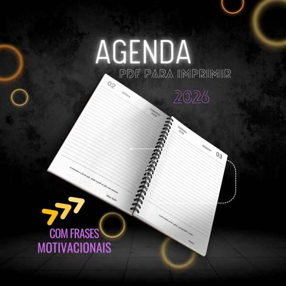 Arquivo Miolo Agenda Frases Motivacionais - Modelo de Agenda 1
