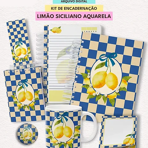 Arquivo Kit Limão Siciliano Aquarela - Mascute