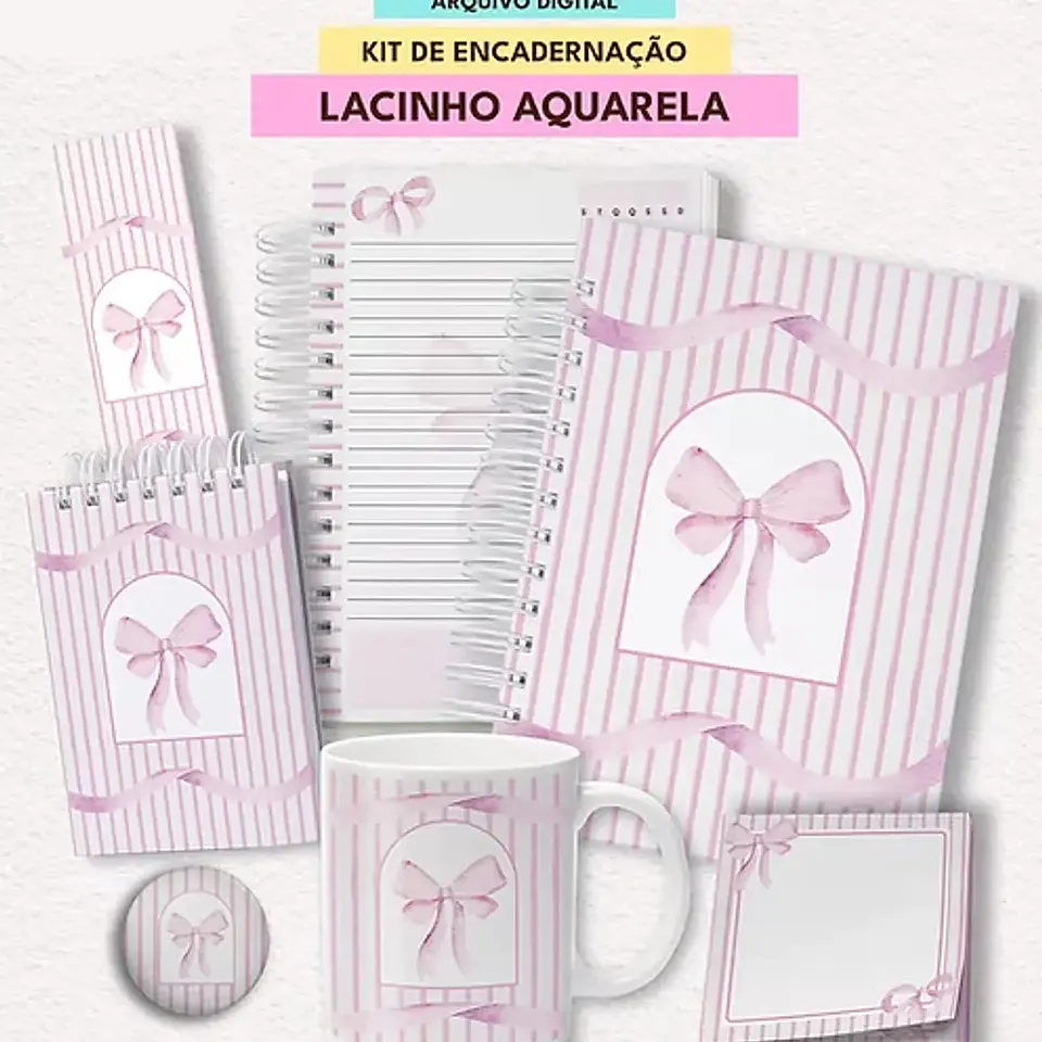 Arquivo Kit Lacinho Aquarela - Mascute 1
