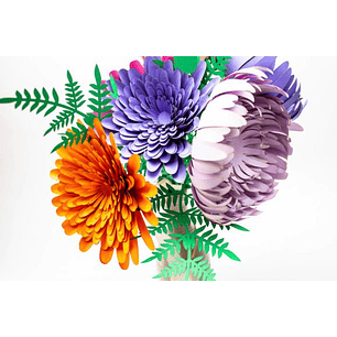 Arquivo de corte Flor Zínia e Crisântemo