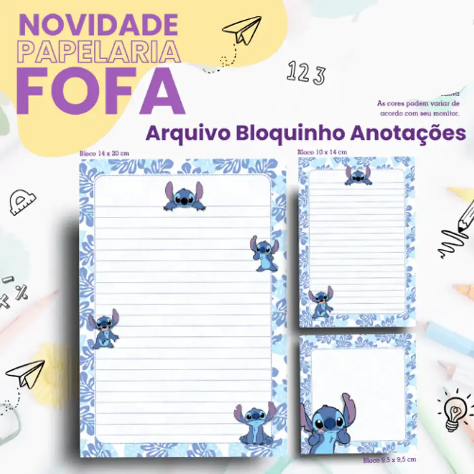 Arquivo Combo Miolo Stitch - Cute Corte 1