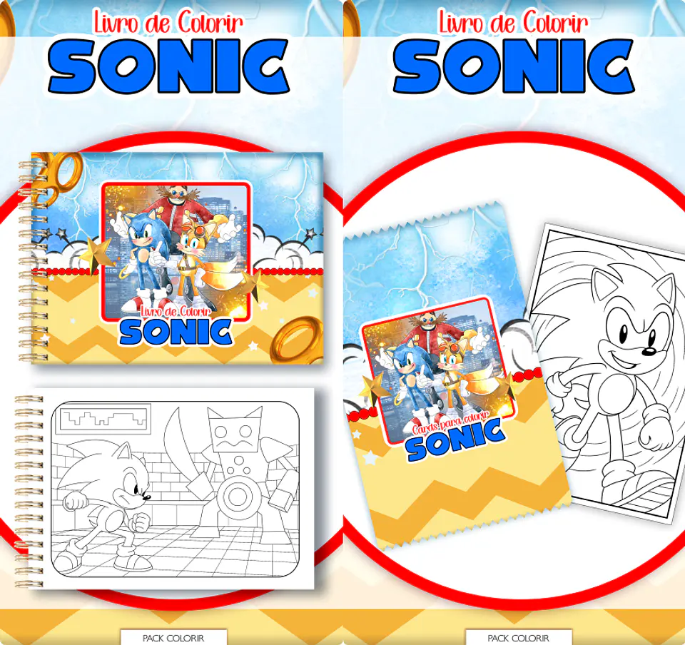 Arquivo Livro de Colorir Sonic - Lina 1