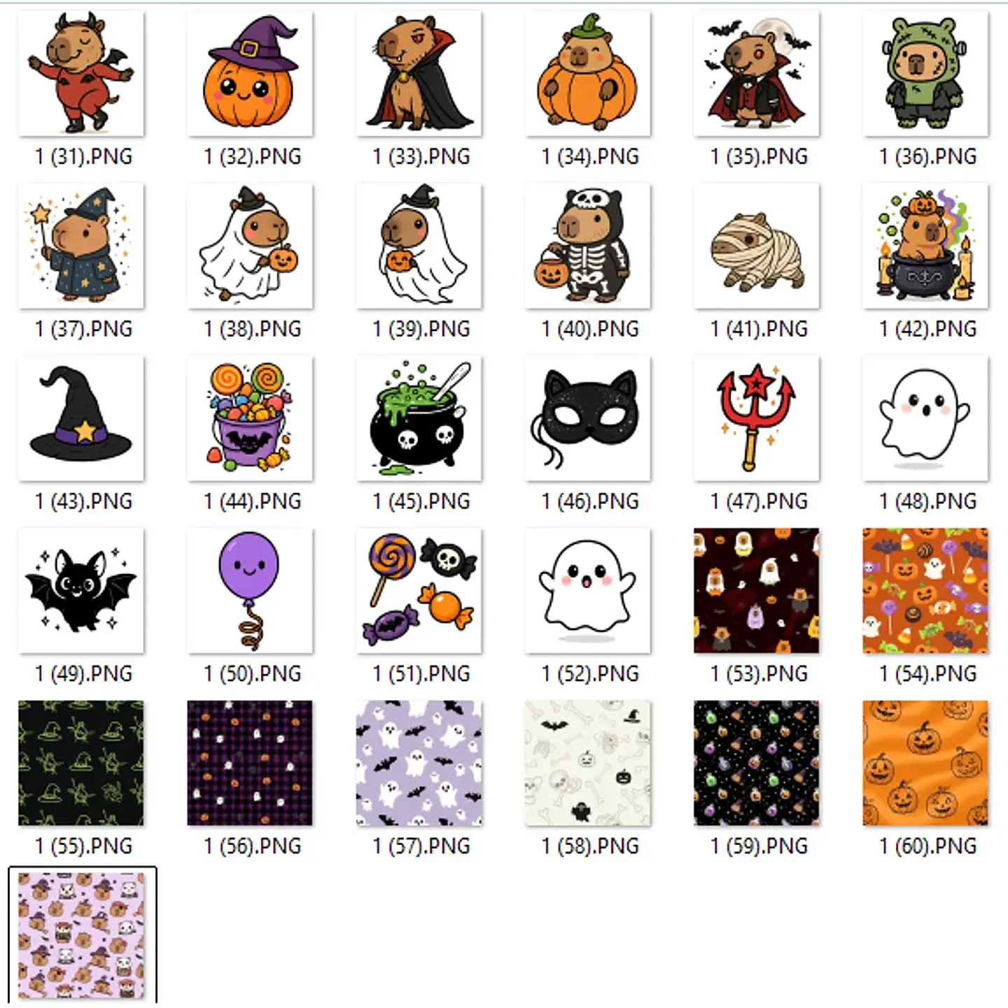 Kit Digital Capivaras Halloween - Caramelo Design 3