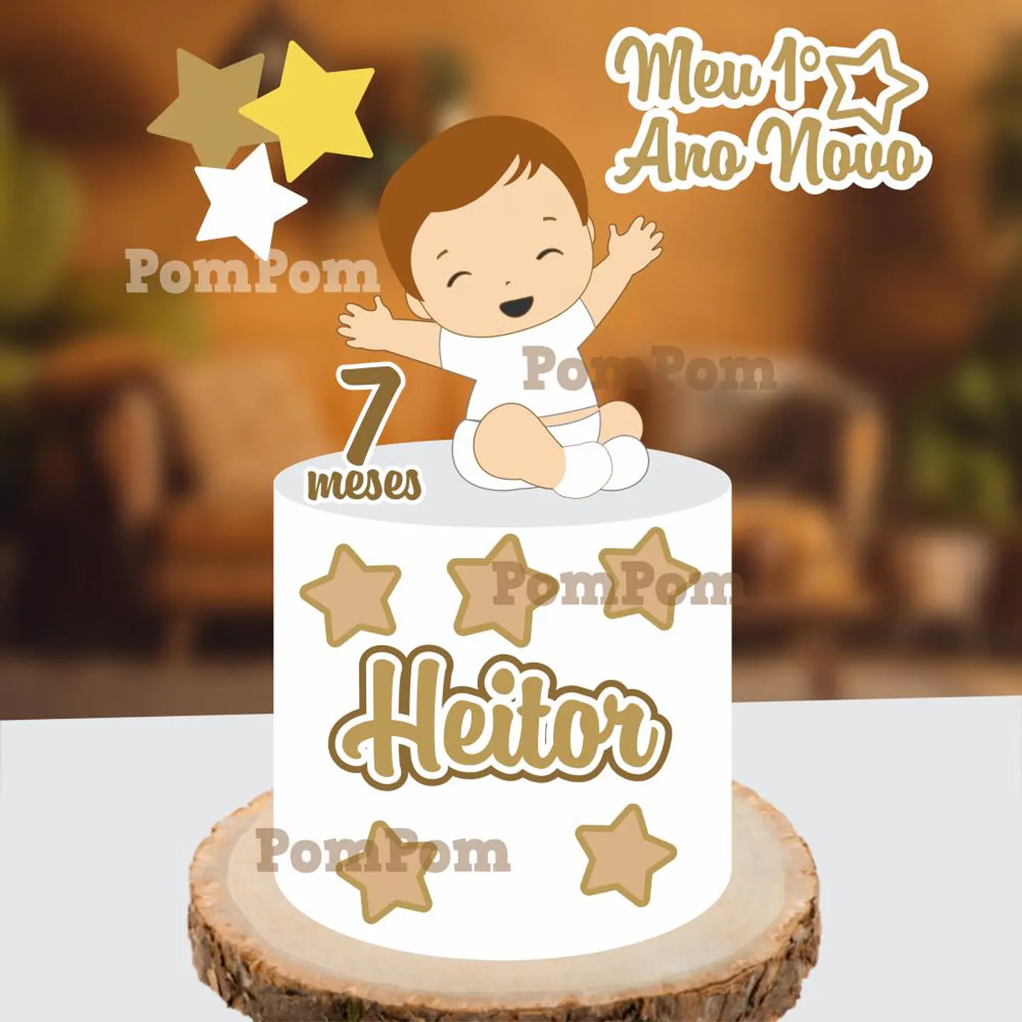 Arquivo Topo de Bolo Meu Primeiro Ano Novo 1