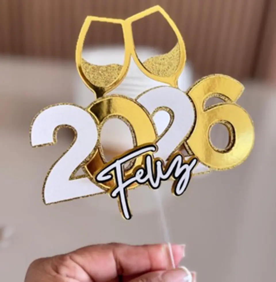 ARQUIVO TOPOS DE BOLO ANO NOVO 2026 COMBO 5