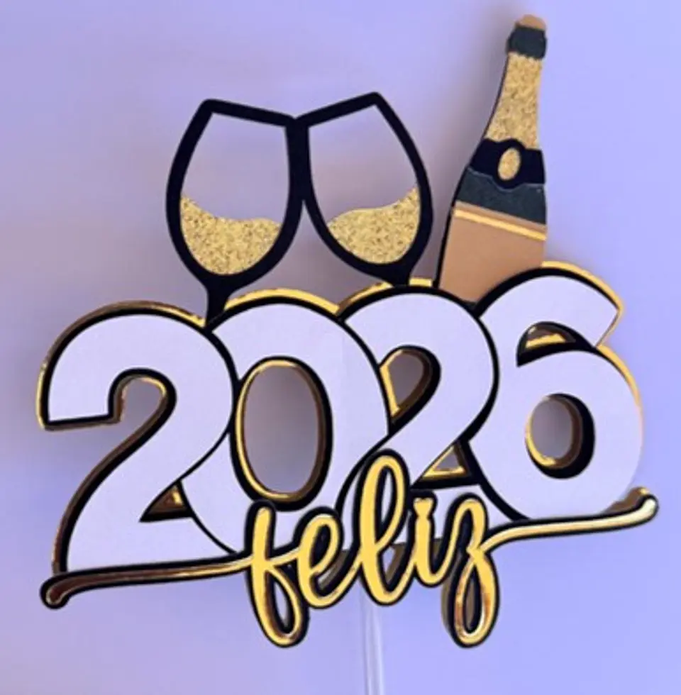 ARQUIVO TOPOS DE BOLO ANO NOVO 2026 COMBO 6