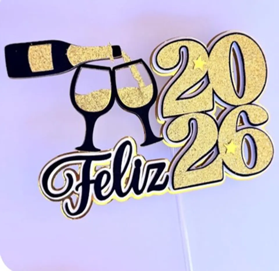 ARQUIVO TOPOS DE BOLO ANO NOVO 2026 COMBO 12