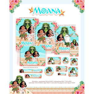 Arquivo Combo Moana Aquarela - Pamella