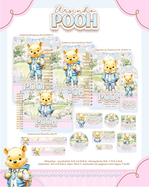 Arquivo Combo Ursinho Pooh - Pamella