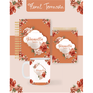Arquivo Encadernação 2026 Floral terracota - PAMELLA