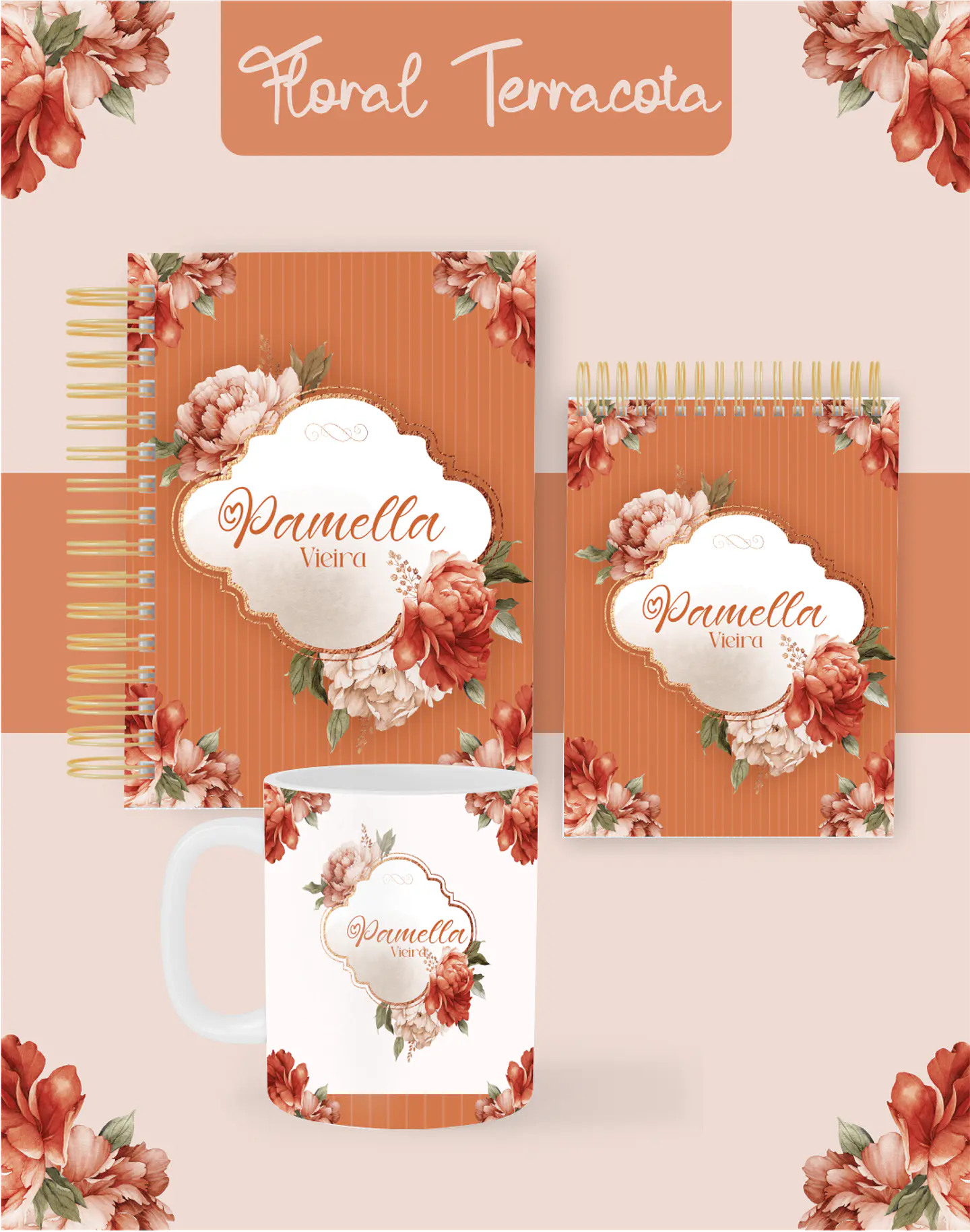 Arquivo Encadernação 2026 Floral terracota - PAMELLA 1