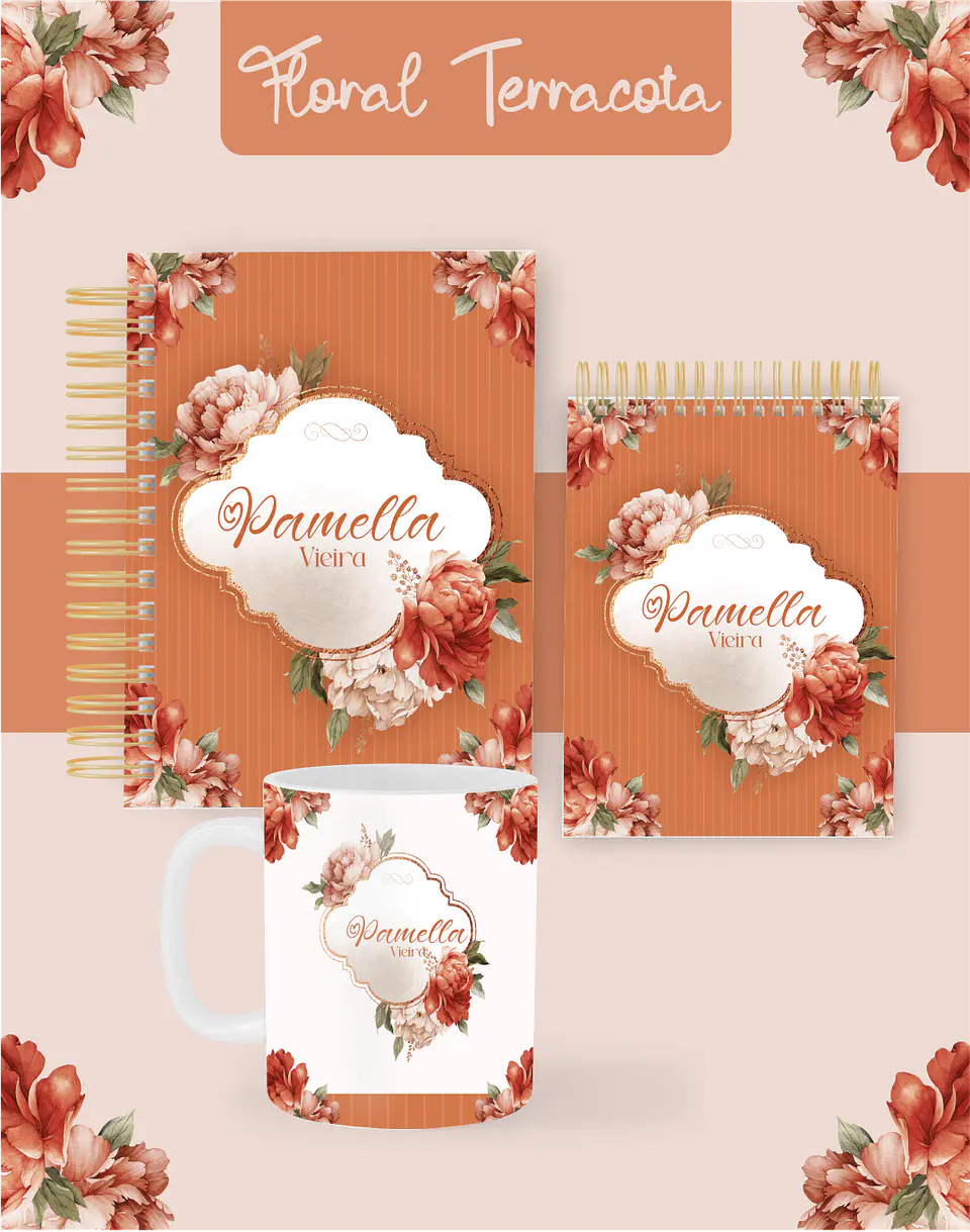 Arquivo Encadernação 2026 Floral terracota - PAMELLA 1